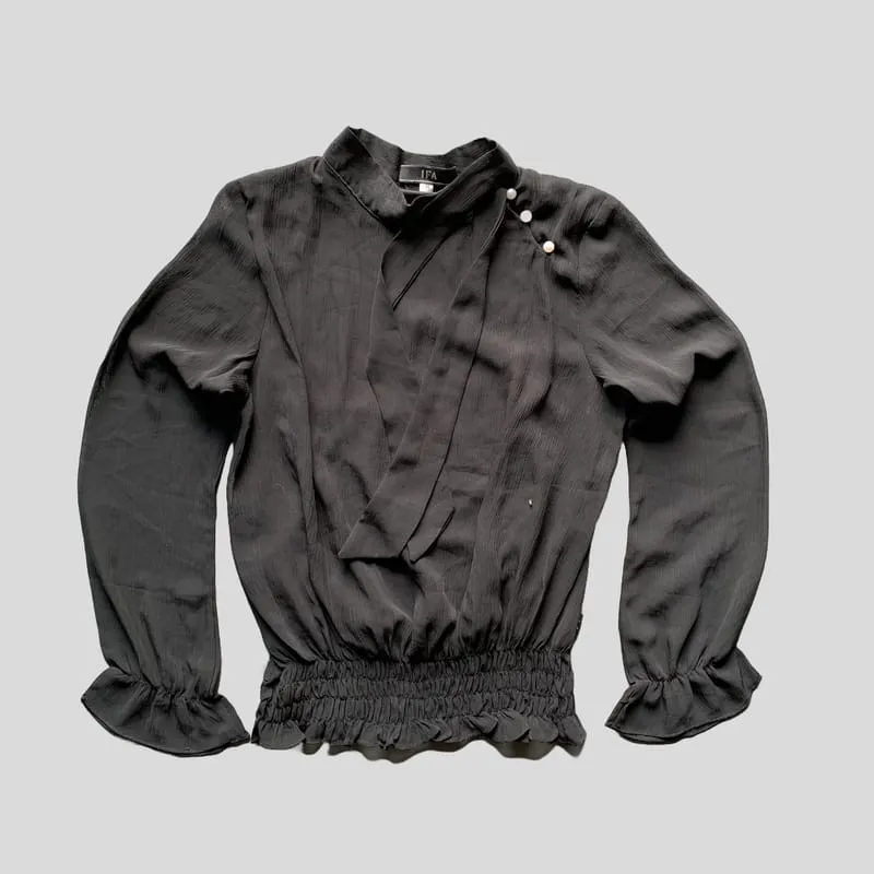 Casual Blouse Wanita black photo 1