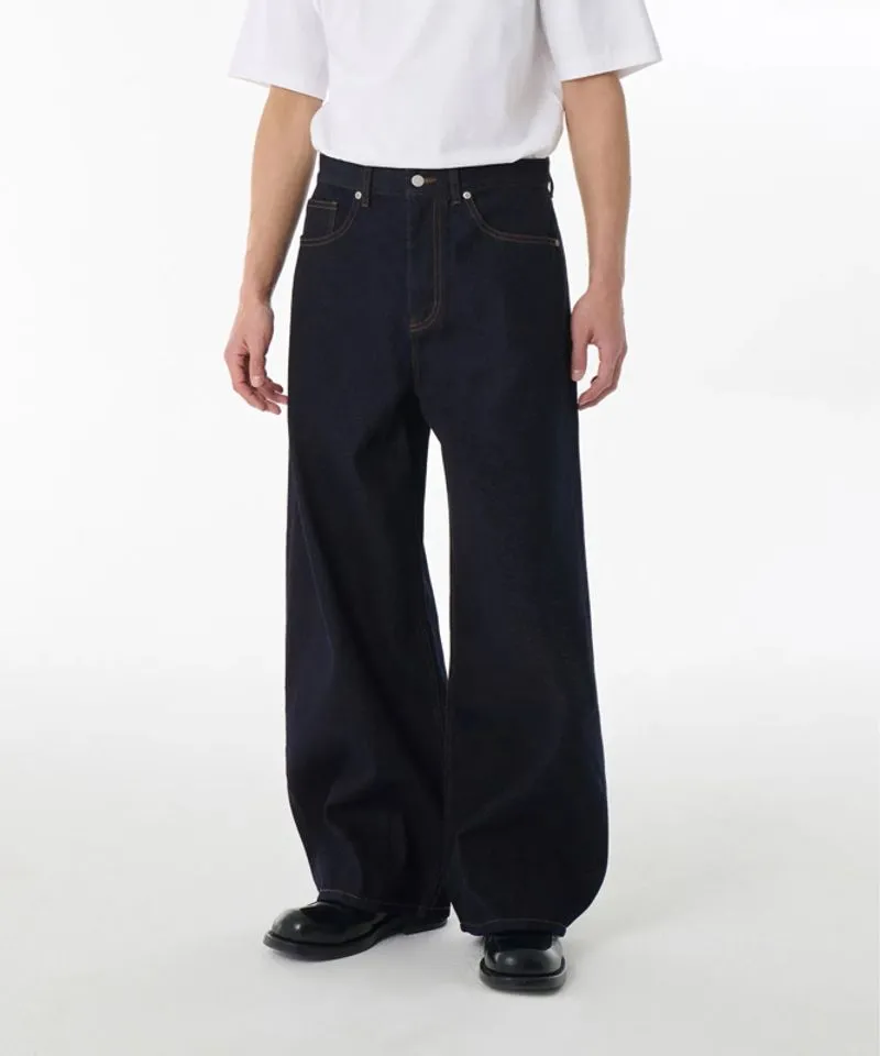 Musinsa Standard Indigo Denim Heavyweight Ballon Wide pants photo 1