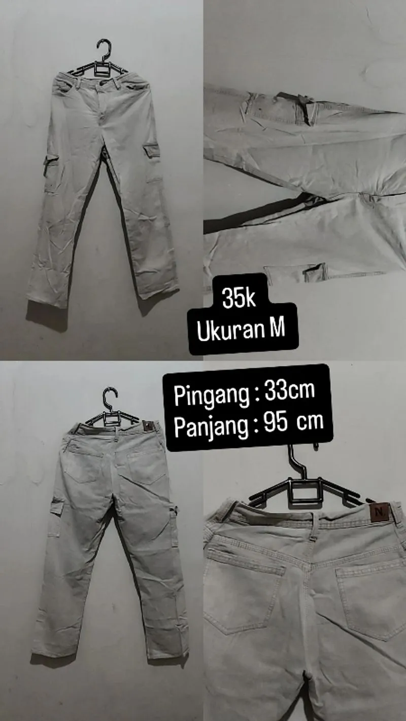 Celana levis cargo wanita photo 1