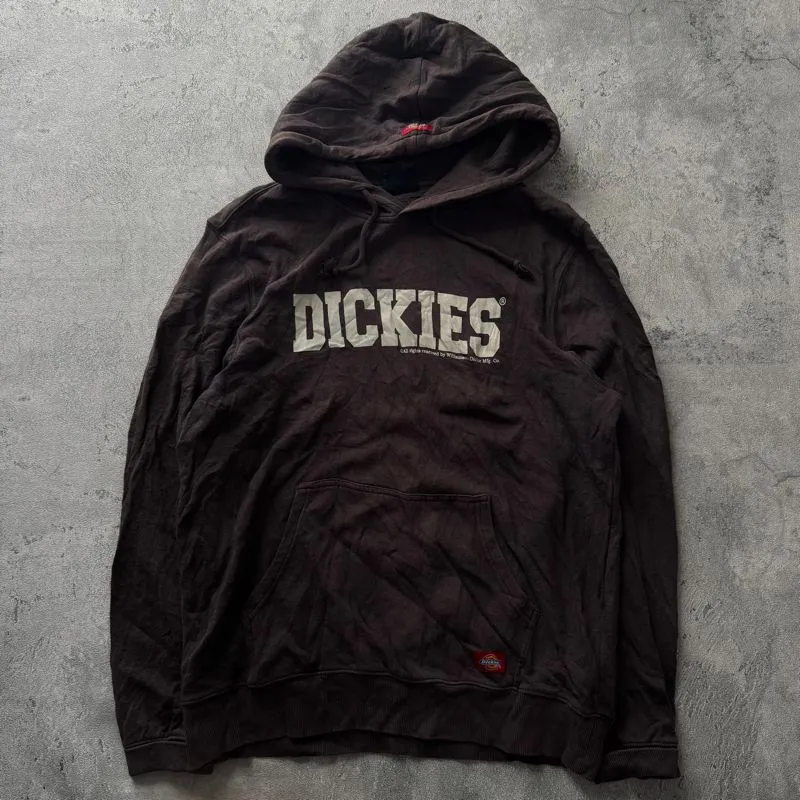 Dickies hoodie dark grey with logo print photo 1