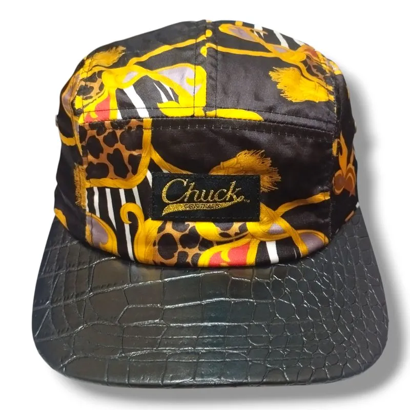 CHUCK LUXURY TASSEL PRINT COROCDILE FAUX 5 PANEL CAP | HAT | photo 1