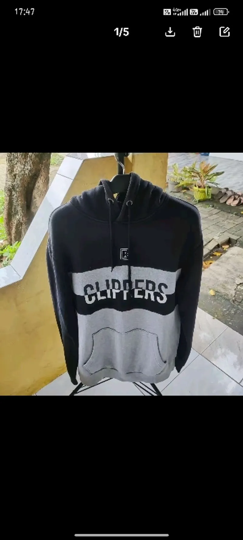 Hoodie NBA LA CLIPPERS original black grey photo 1