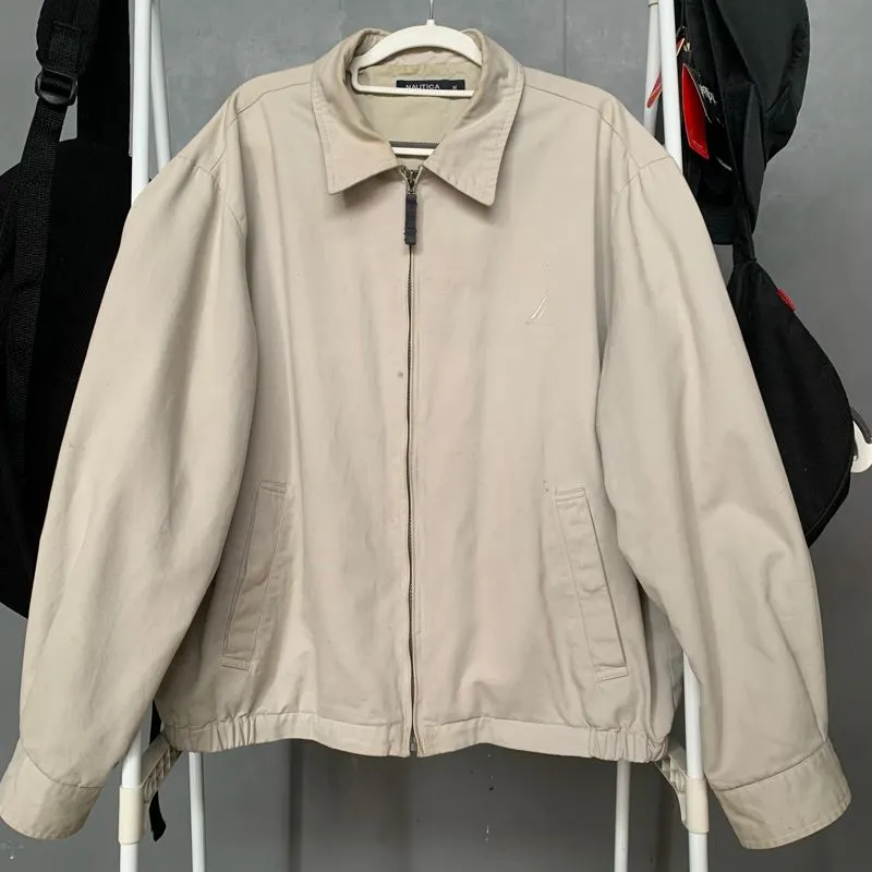 Nautica Casual Harrington jacket Pria cream photo 1