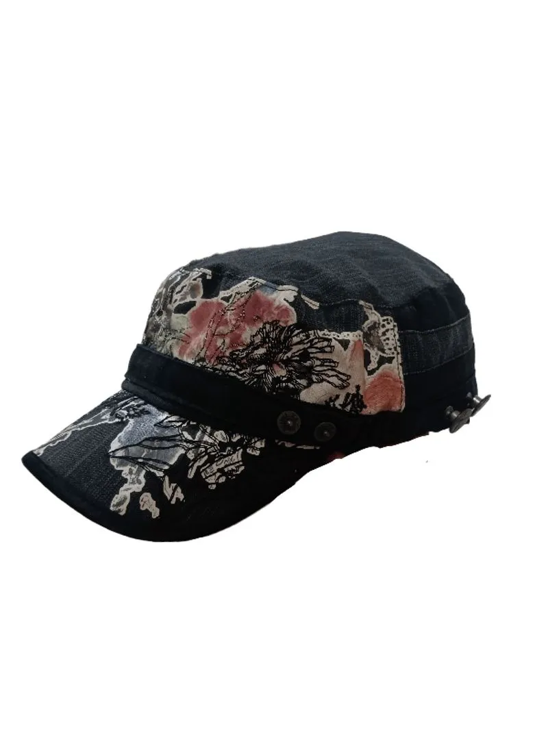 Y2k distressed flower hat  photo 1