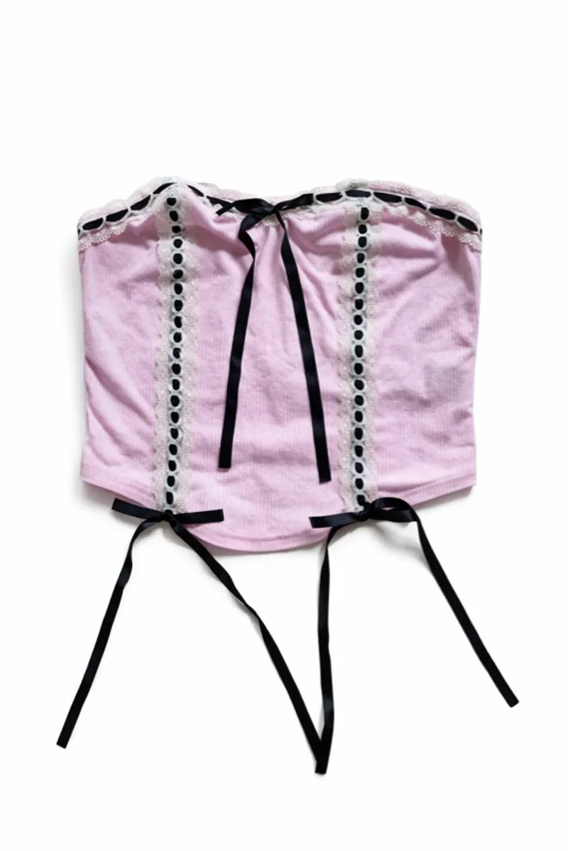 Coquette Pink Ribbon Top photo 1