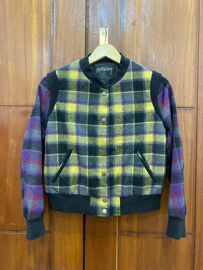 Stussy Women Plaid Jacket Bomber photo 1