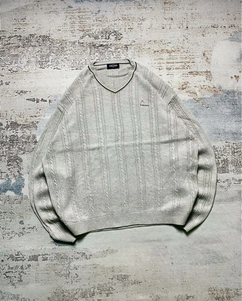 HEAD CABLE KNIT SWEATER photo 1