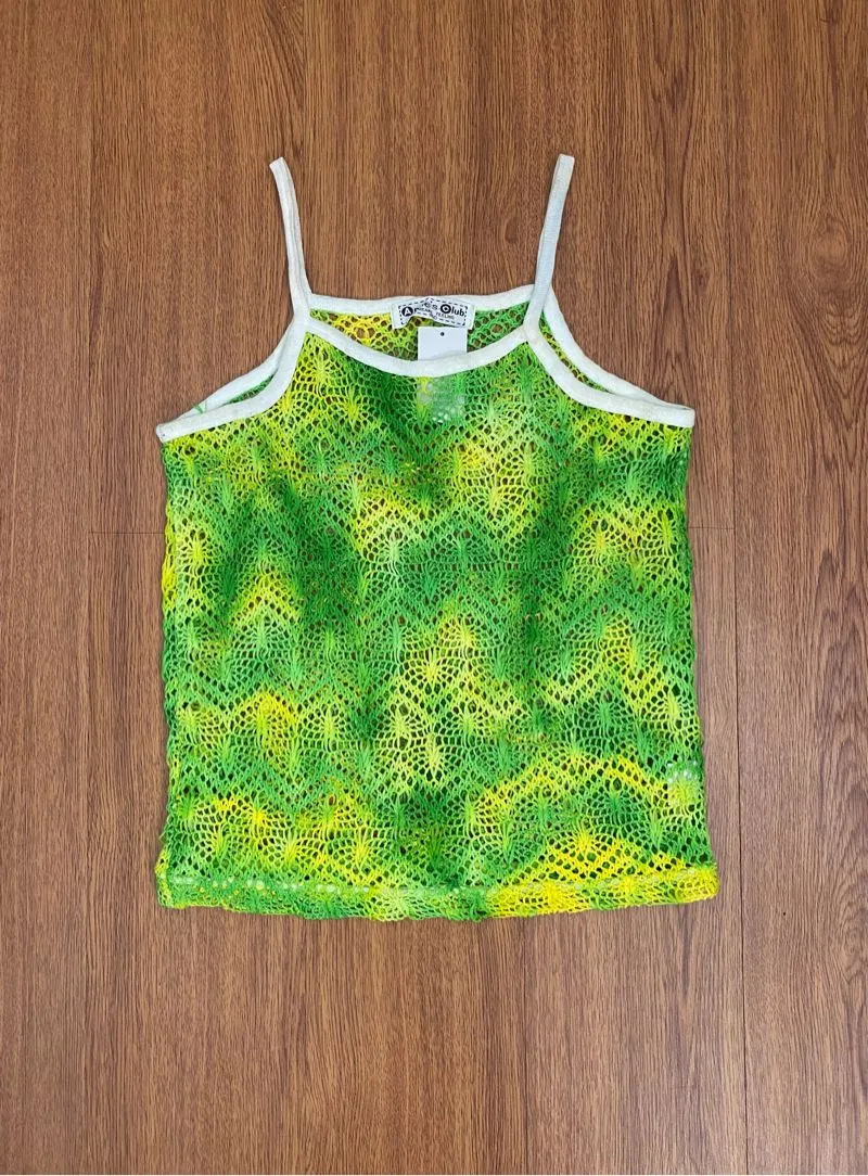 Green fishnet tanktop photo 1