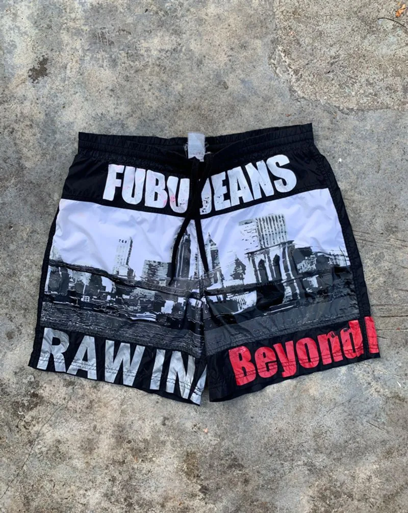 y2k Fubu Jeans The Colection Raw In Digo Beyond HipHop Short photo 1