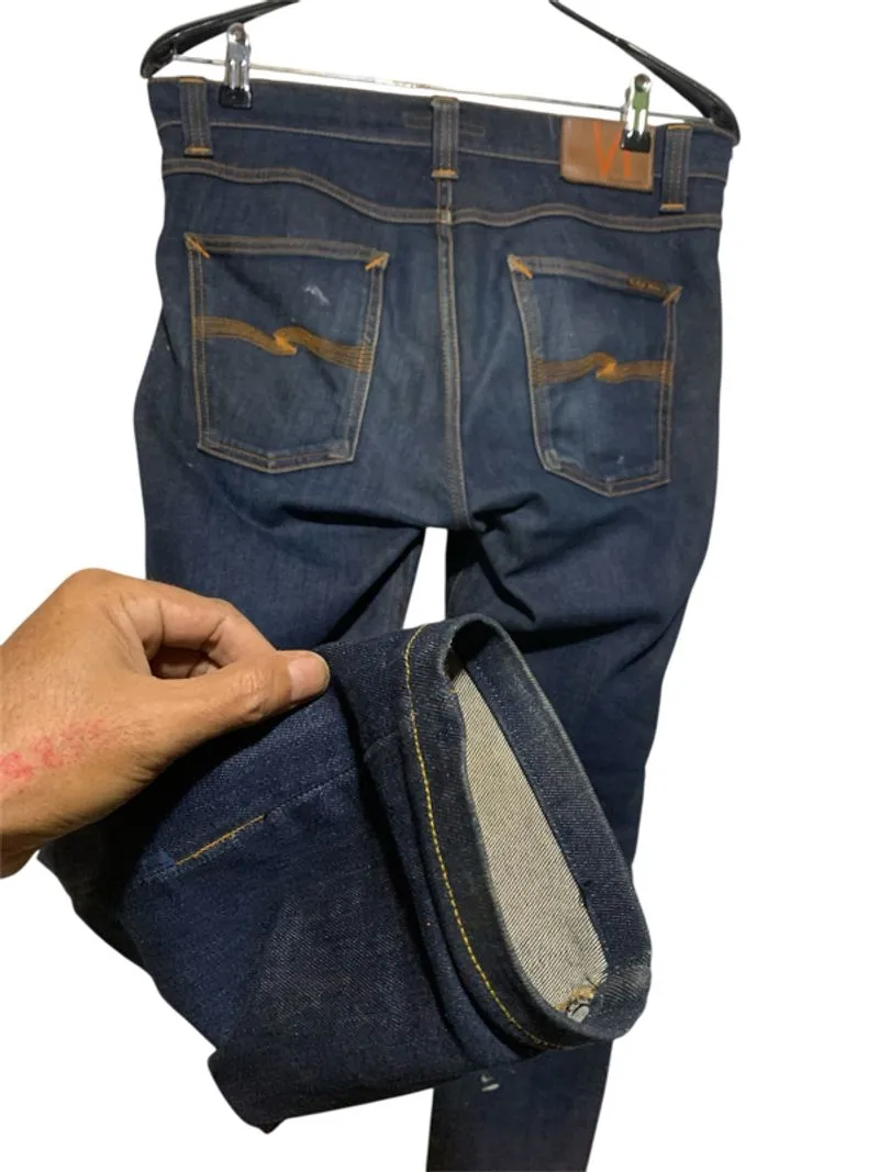 NUDIE Jeans w32 L32 (hemmed jd L29) fit 32-33 WAR condition photo 1