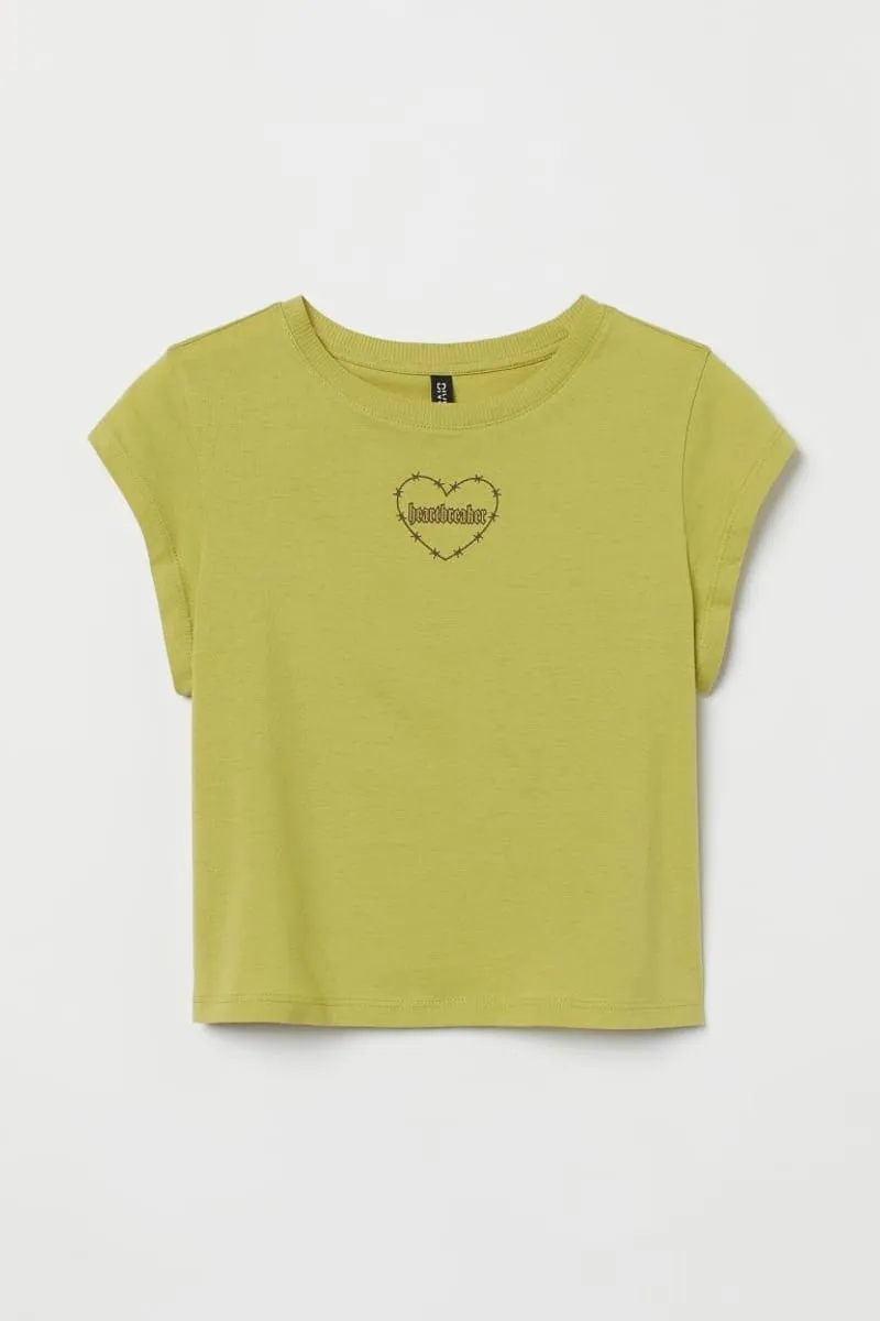 H&M Vintage Y2K Crop top Wanita green photo 1