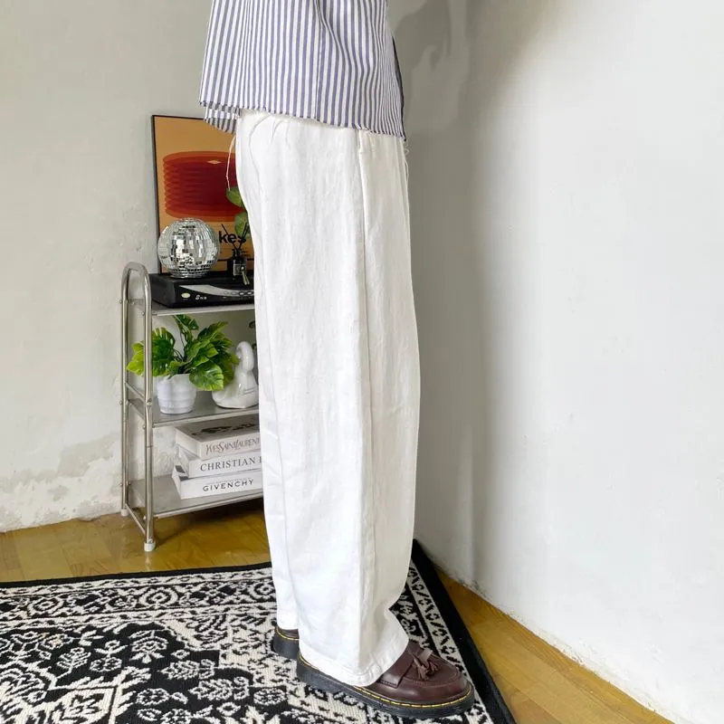 Baggy jeans white loose fit made in Seoul photo 1