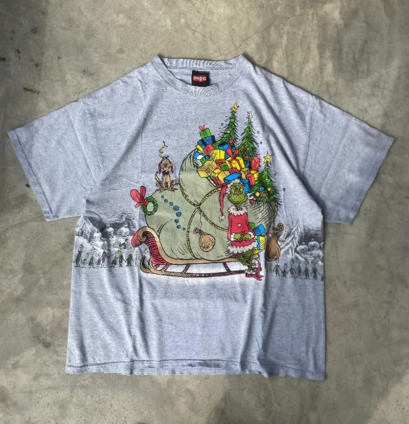 vintage Dr Seuss Grinch Christmas Cartoon Movie Tee  photo 1