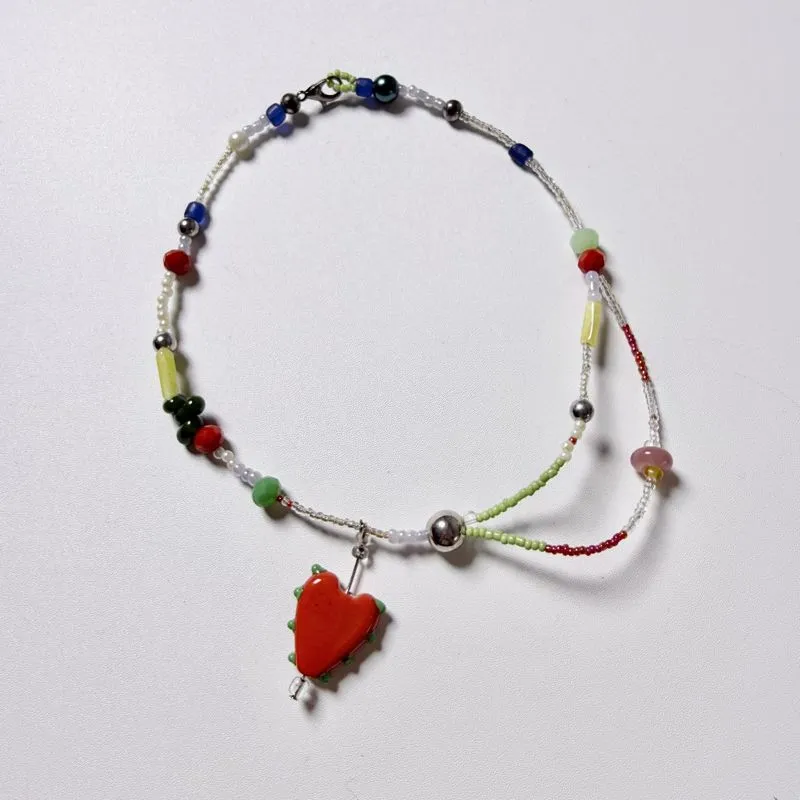 Contas Heart Ceramic Beads Necklace photo 1