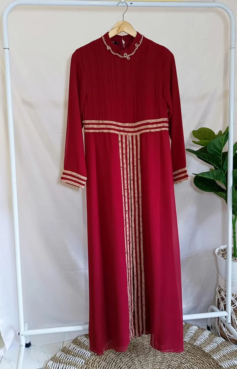 Casual dress Wanita red photo 1