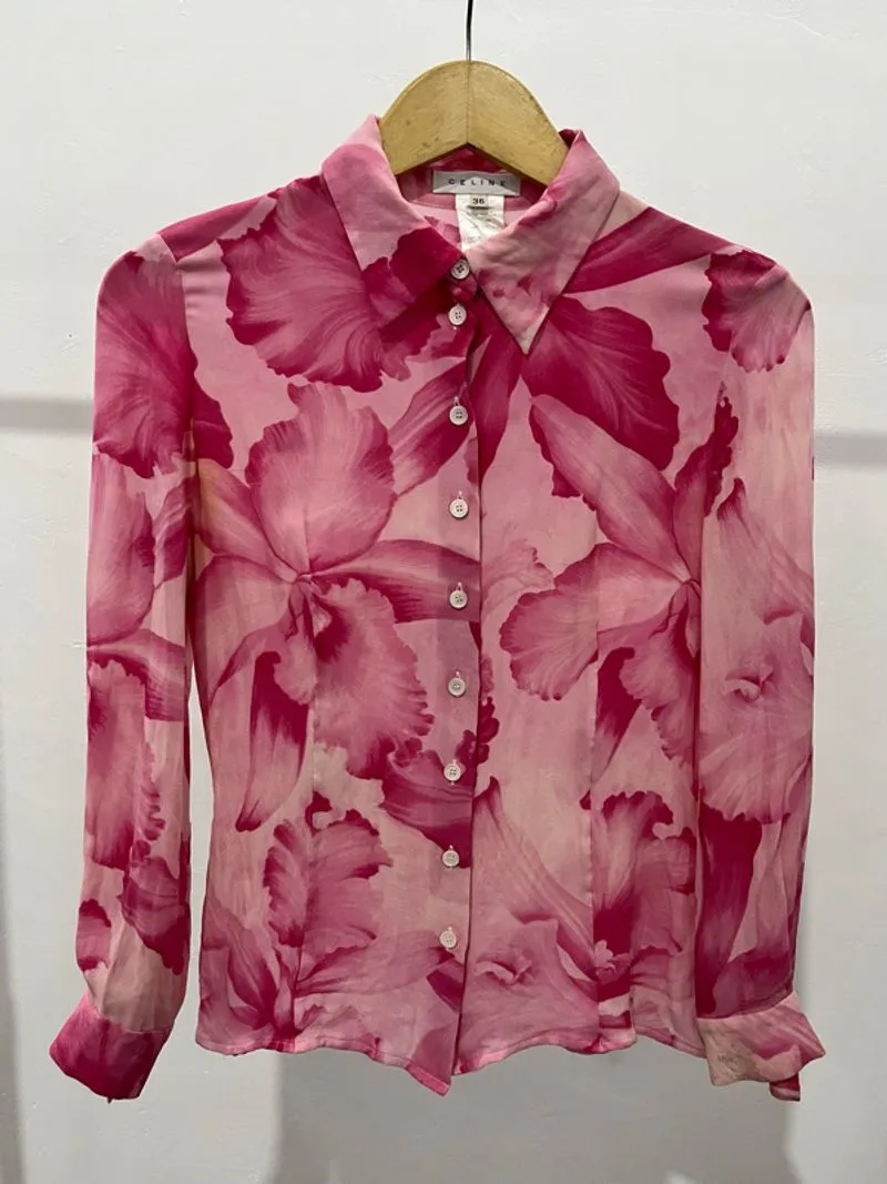 CELINE SILK FLORAL SHIRT photo 1