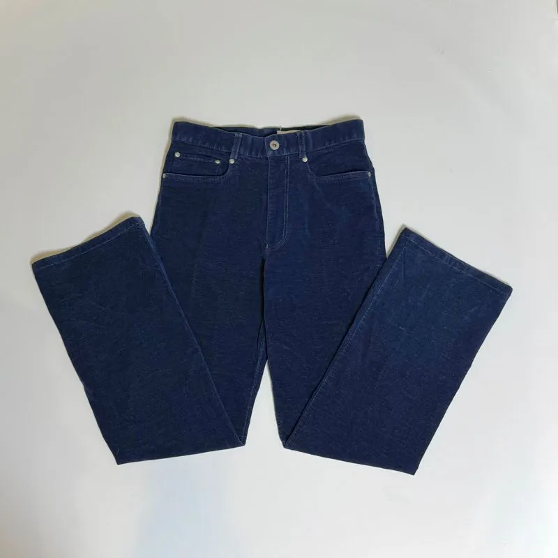 Kolwin Vintage Navy Velvet Bootcut Pants photo 1