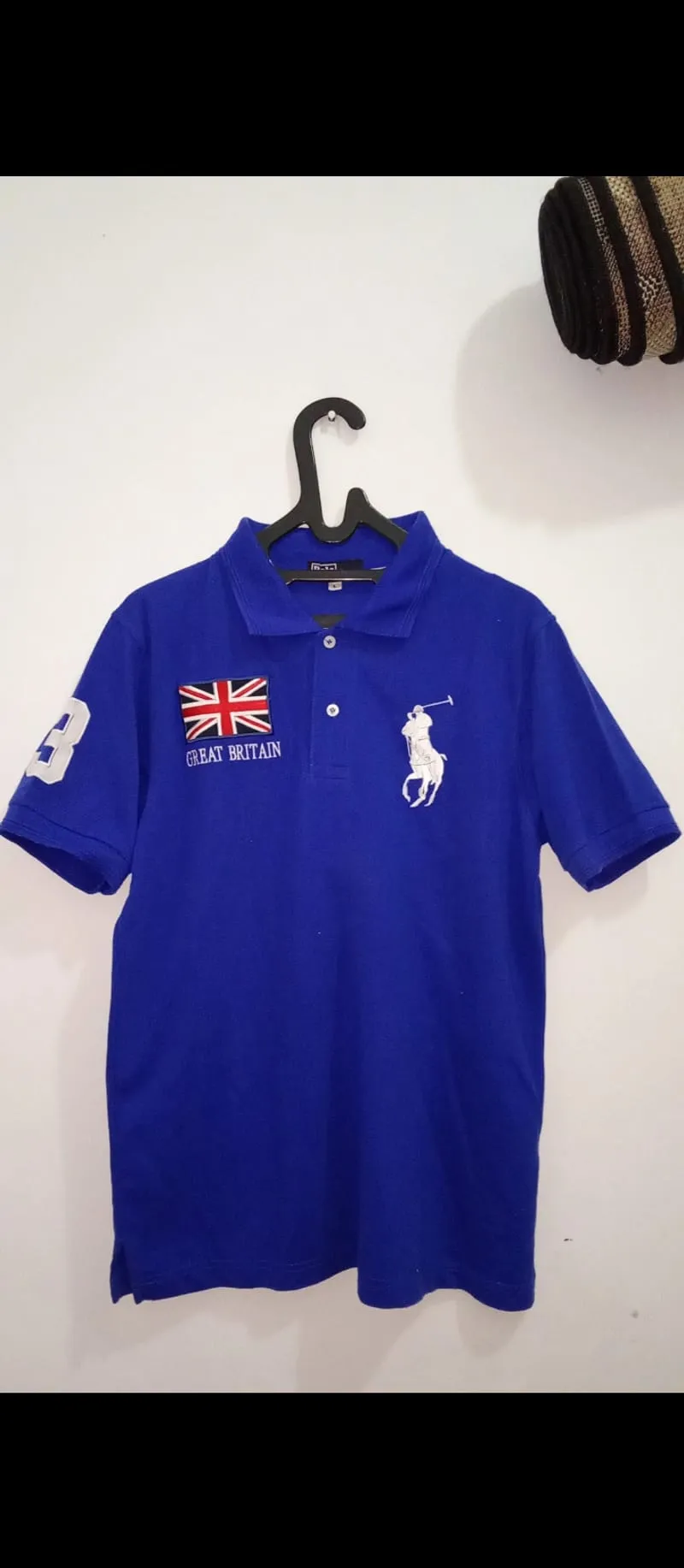 Polo Ralph Lauren Cosplay Polo shirt Pria white red blue photo 1