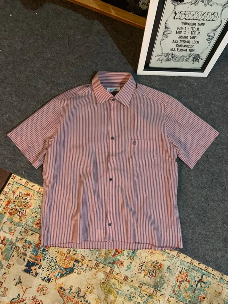 KEMEJA BOXY PINK STRIP photo 1