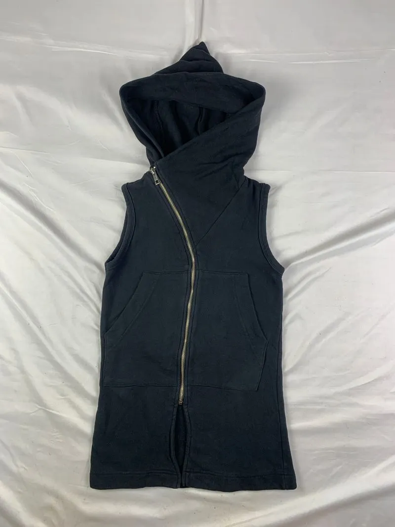 SSOM Korea Black Assymetrical Hooded Vest (S) photo 1
