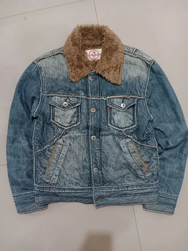 Jaket denim full sherpa by kello jeans japan photo 1