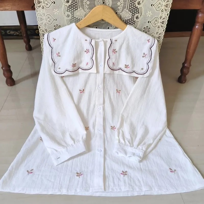 LEVY EMBROIDERY BLOUSE LD 96 | KEMEJA LINEN BORDIR photo 1