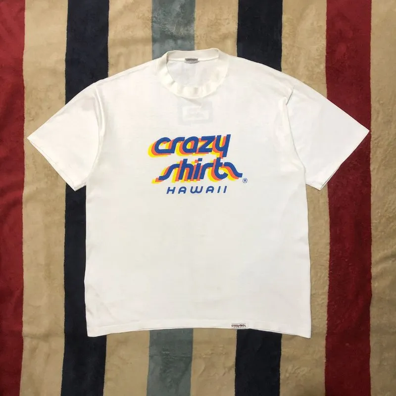 Vintage 90s Crazy Shirt Hawaii Logo Single Stitch T-Shirt photo 1