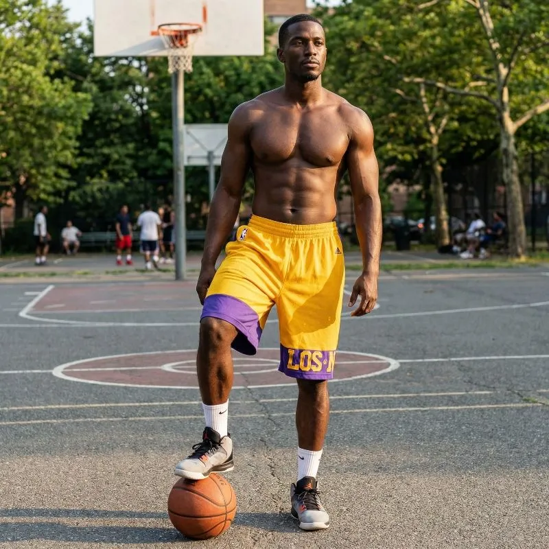 Adidas NBA Los Angeles Lakers Basketball Shorts No Pocket photo 1