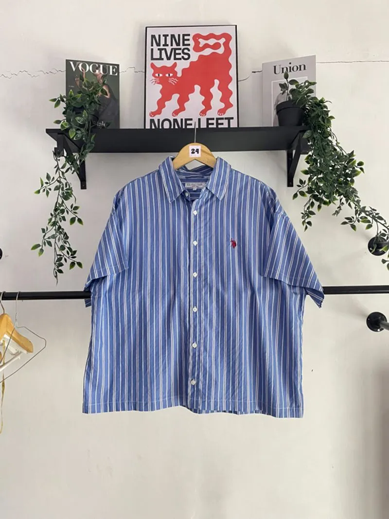 Kemeja Boxy U.S Polo Stripe photo 1