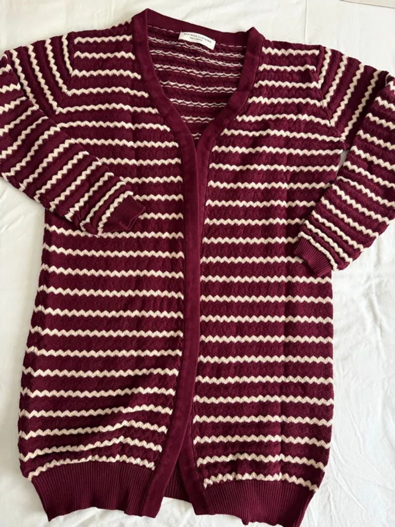 Red Stripe Cardigan  photo 1