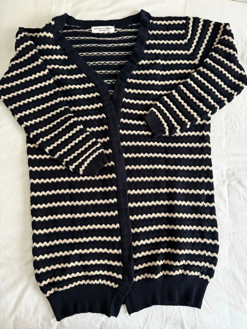 Black Stripe cardigan photo 1
