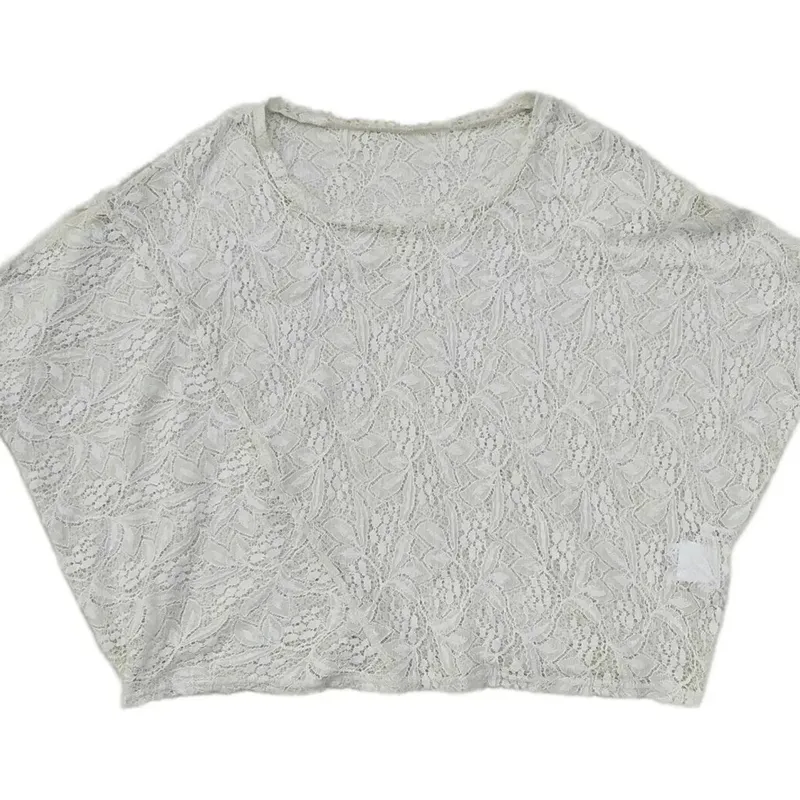 Crop top Wanita white tan photo 1