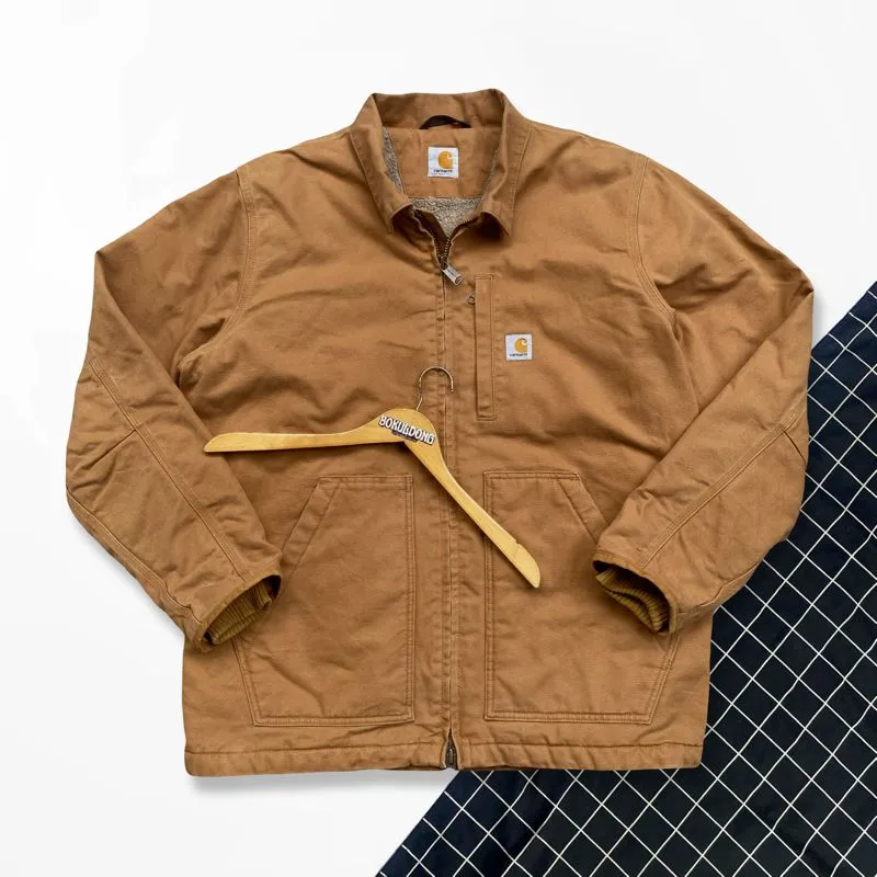Vintage carhartt detroit ridge coat blanked duck jacket photo 1