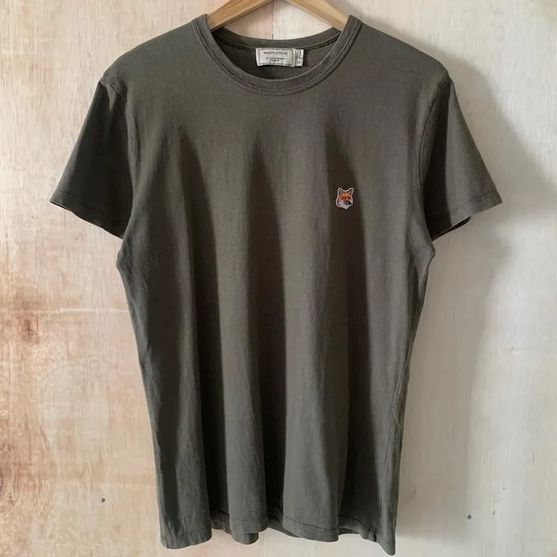 Maison Kitsuné Y2K Casual T-shirt Pria green photo 1