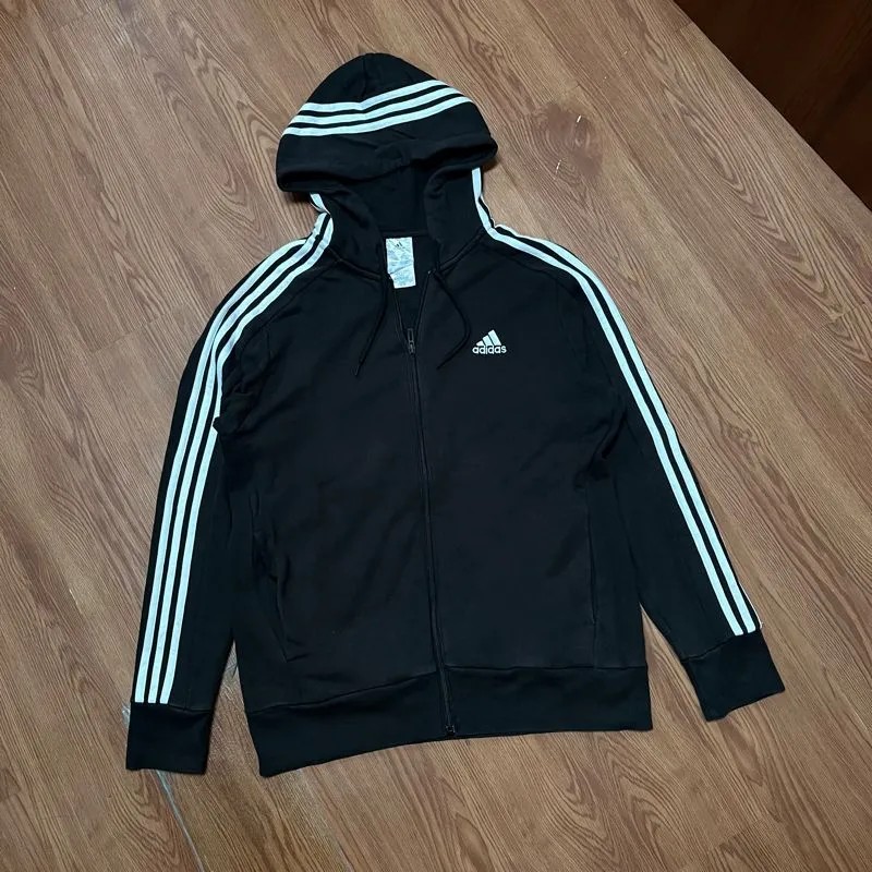 Adidas Hoodie Full-Zip Essentials French Terry 3-Stripes photo 1