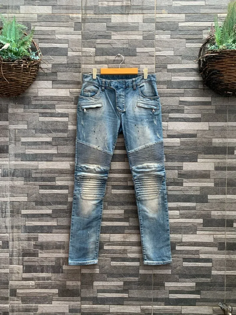 Balmain Paris Bikers Denim Pants photo 1