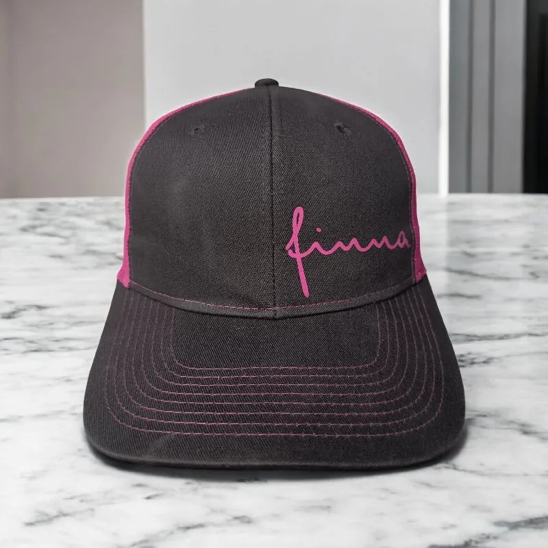 Topi Trucker Tulisan Simple Dua Warna photo 1