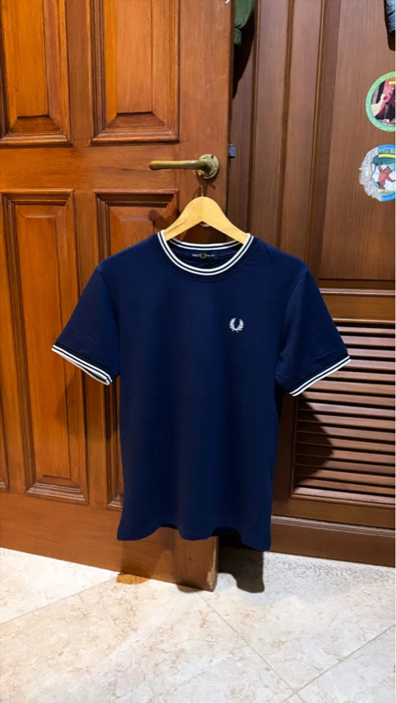 Tshirt Fred Perry Twin Tipped Navy Kaos photo 1