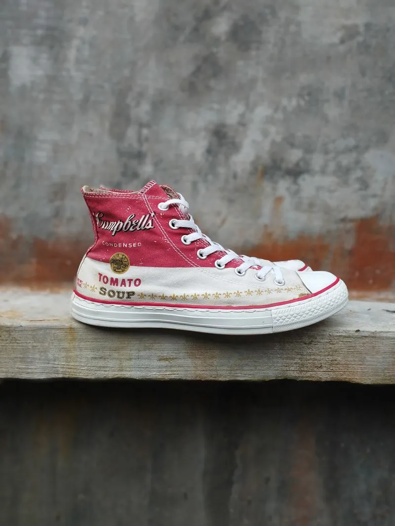 Converse Grunge Casual Sneakers Pria white red photo 1