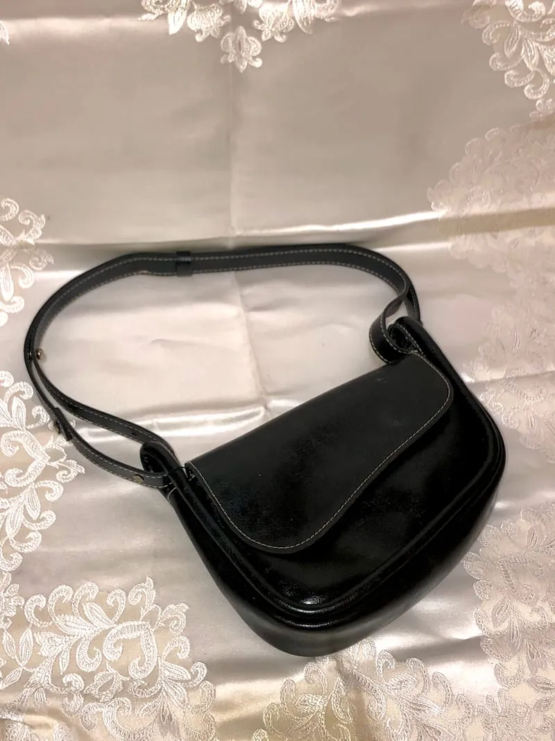 Vintage Minimalist Shoulder bag Wanita black photo 1