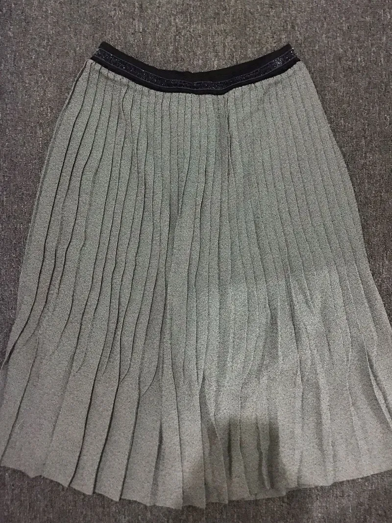 Maxi skirt Wanita black gray photo 1