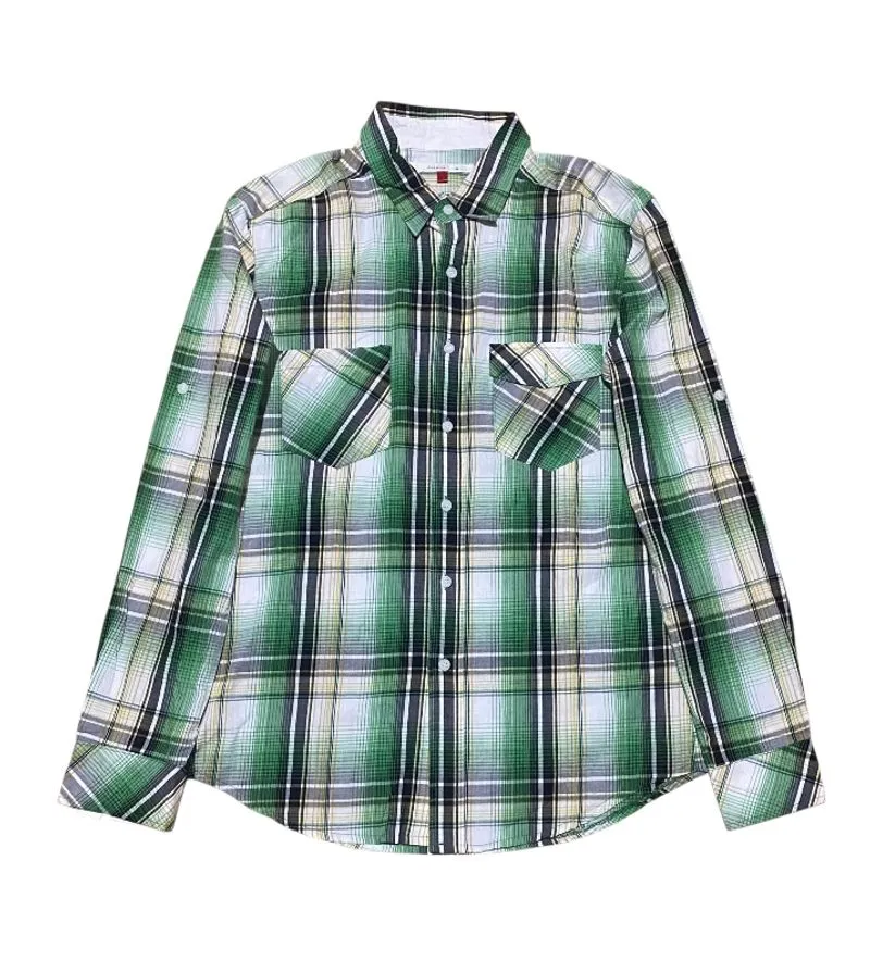 Kemeja carmine plaid pattern green photo 1