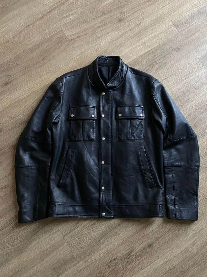 KINLOCH SCOTLAND TRUCKER LEATHER JAKET  photo 1
