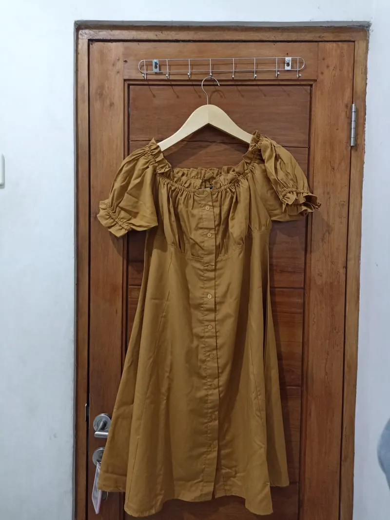 Coquette Babydoll dress Wanita orange photo 1