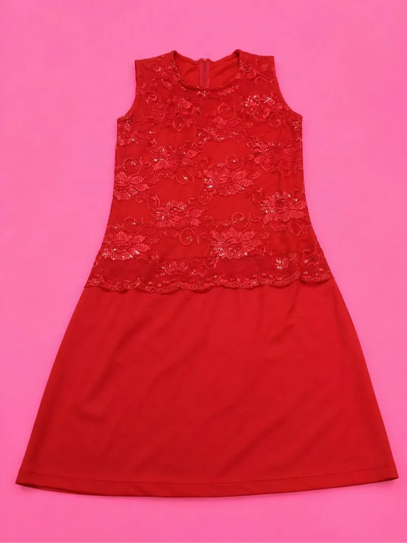 Lunar Midi Dress Red photo 1