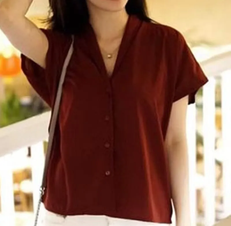 Casual Shirt Wanita red photo 1