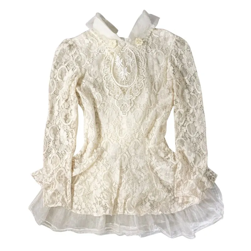 Angelcore Victorian Fairy Tulle Blouse photo 1