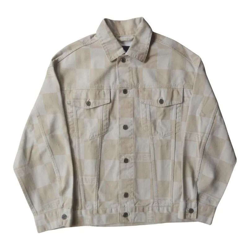 H&M checkered trucker jacket  photo 1