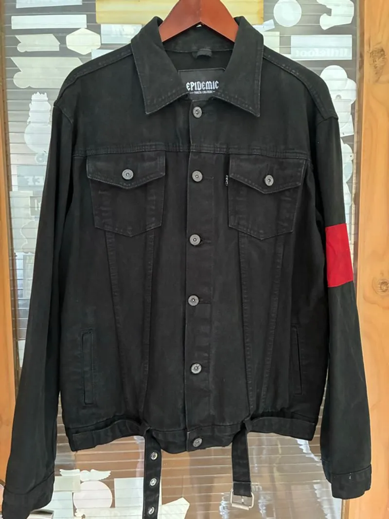 epidemic black denim jacket photo 1
