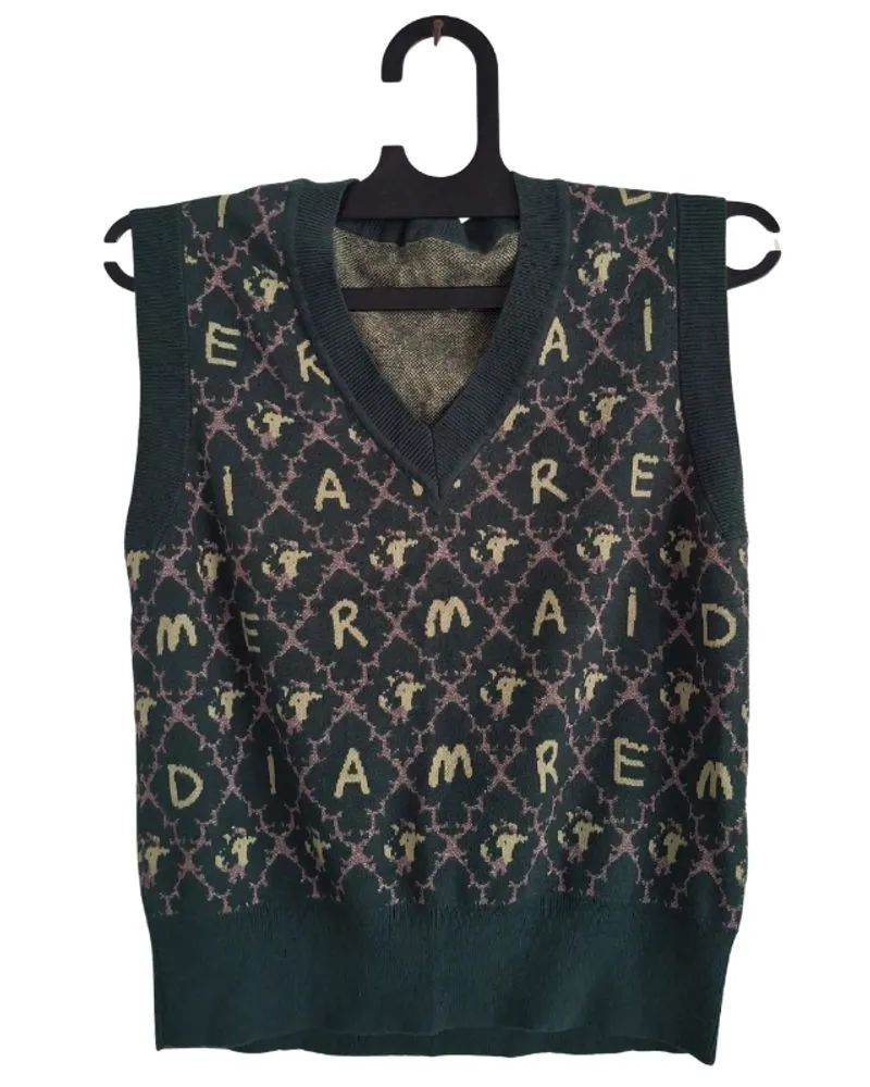 Mermaid Green-Pinkish Glittery Vest photo 1